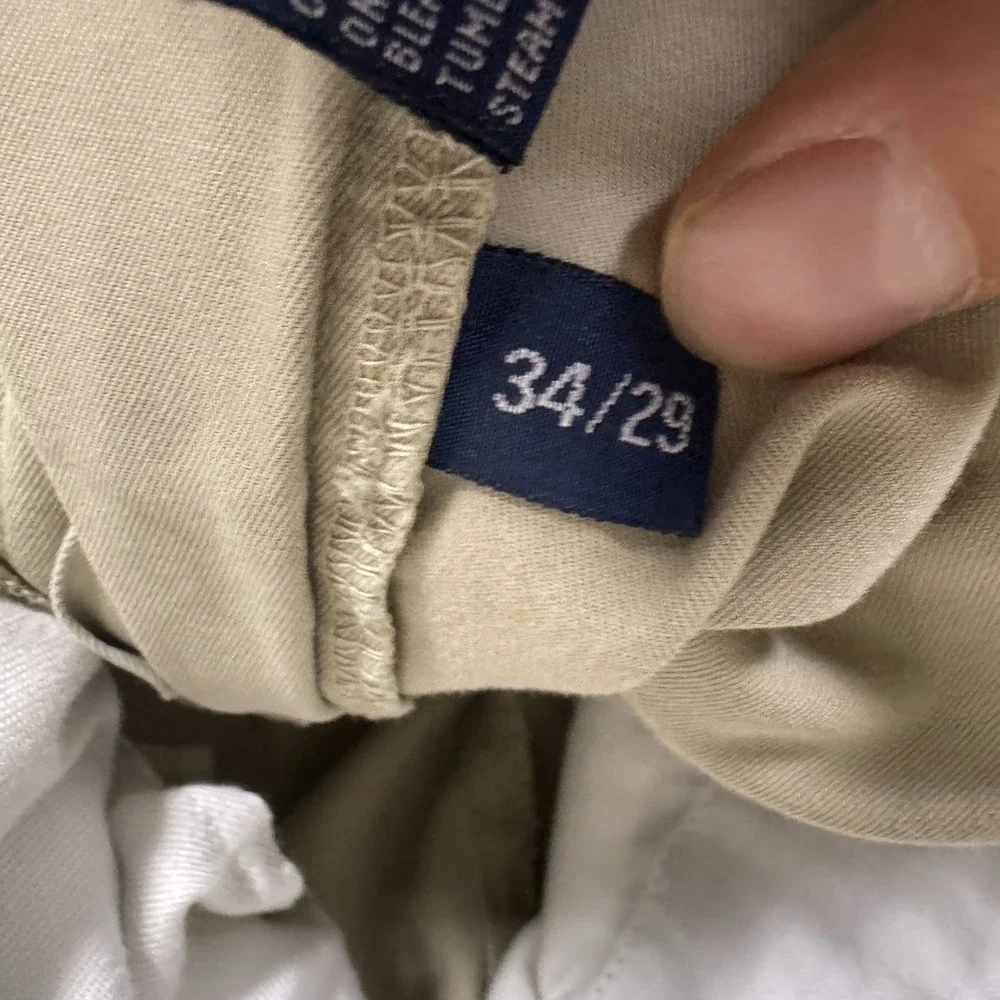 Vintage Polo Ralph Lauren Hammond Pant Mens 34x29 Trouser Pleated Cuffed Chino